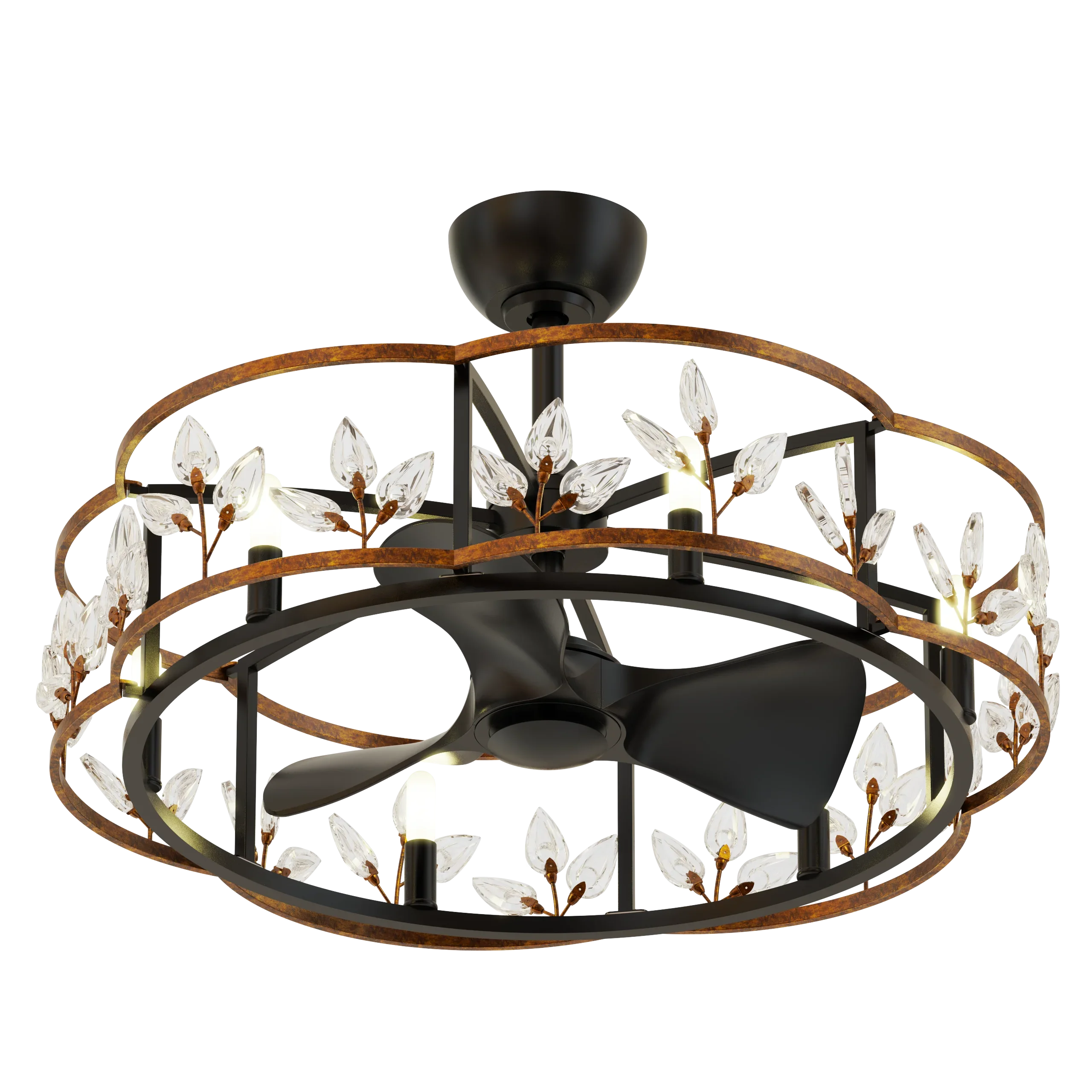 Gem 34" LED Fandelier