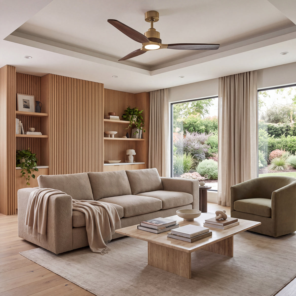 Louise Ceiling Fan 48" · Solid Wood Blades