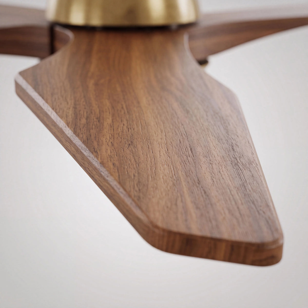 Elowen 52" Ceiling Fan with Light · Warm Walnut Solid Wood Blades