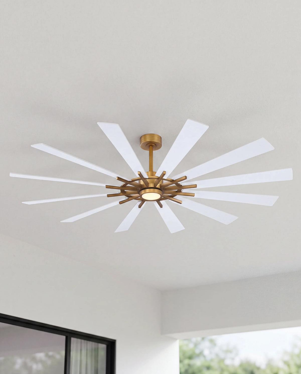 Maverick 72" Ceiling Fan with Light · Reversible Black & White Blades