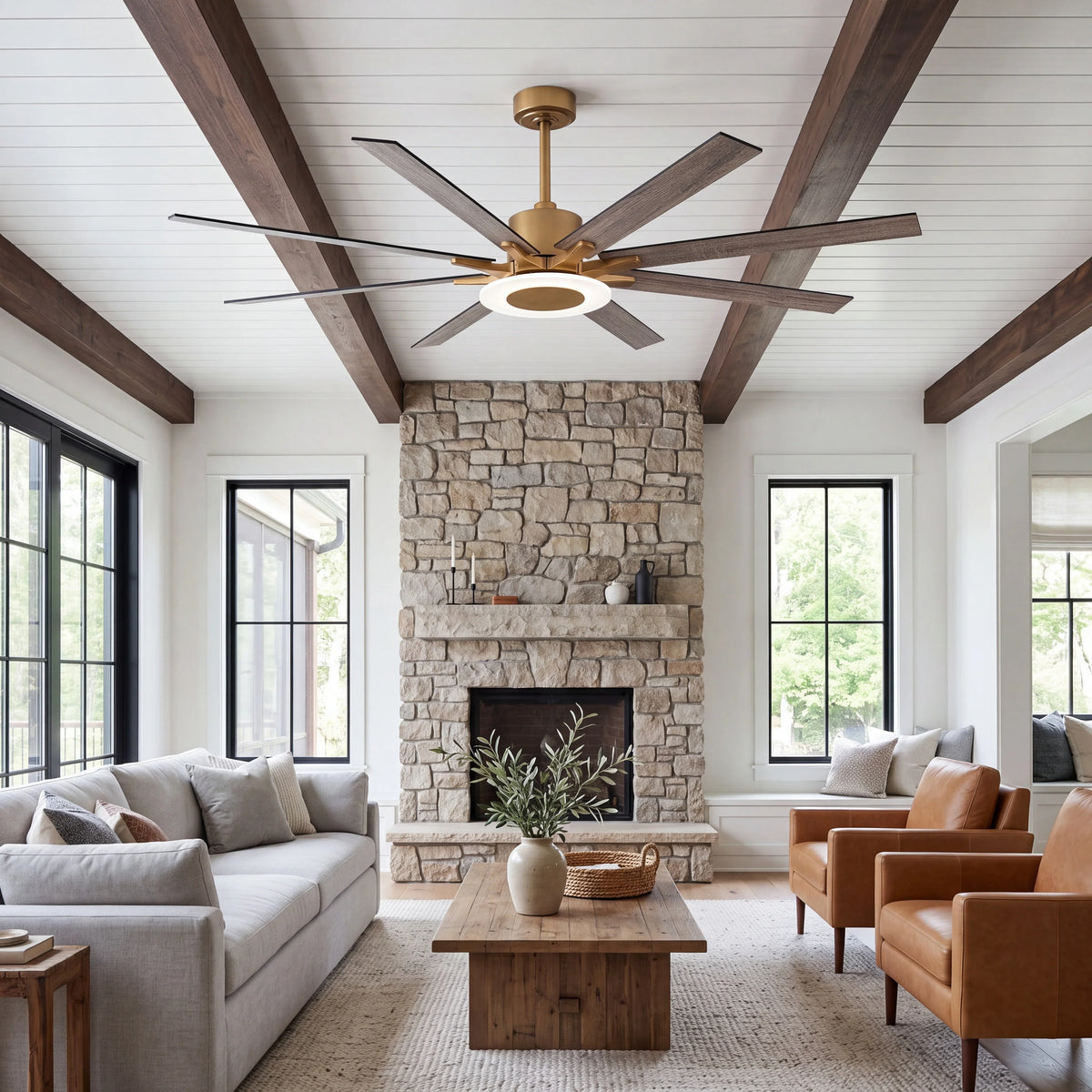 Godavari Ceiling Fan with Light 65"