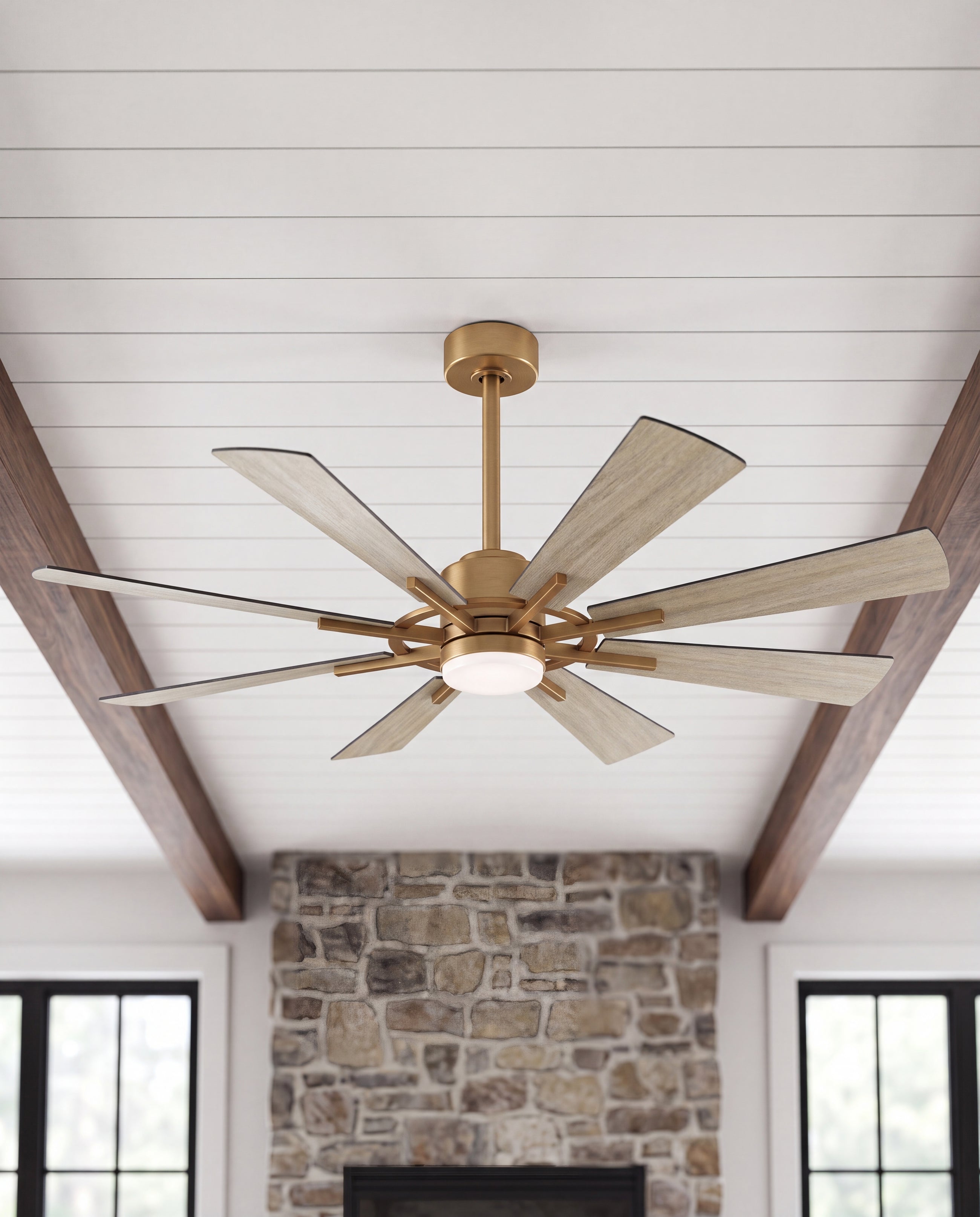 Oretha Gold Windmill Fan 60"