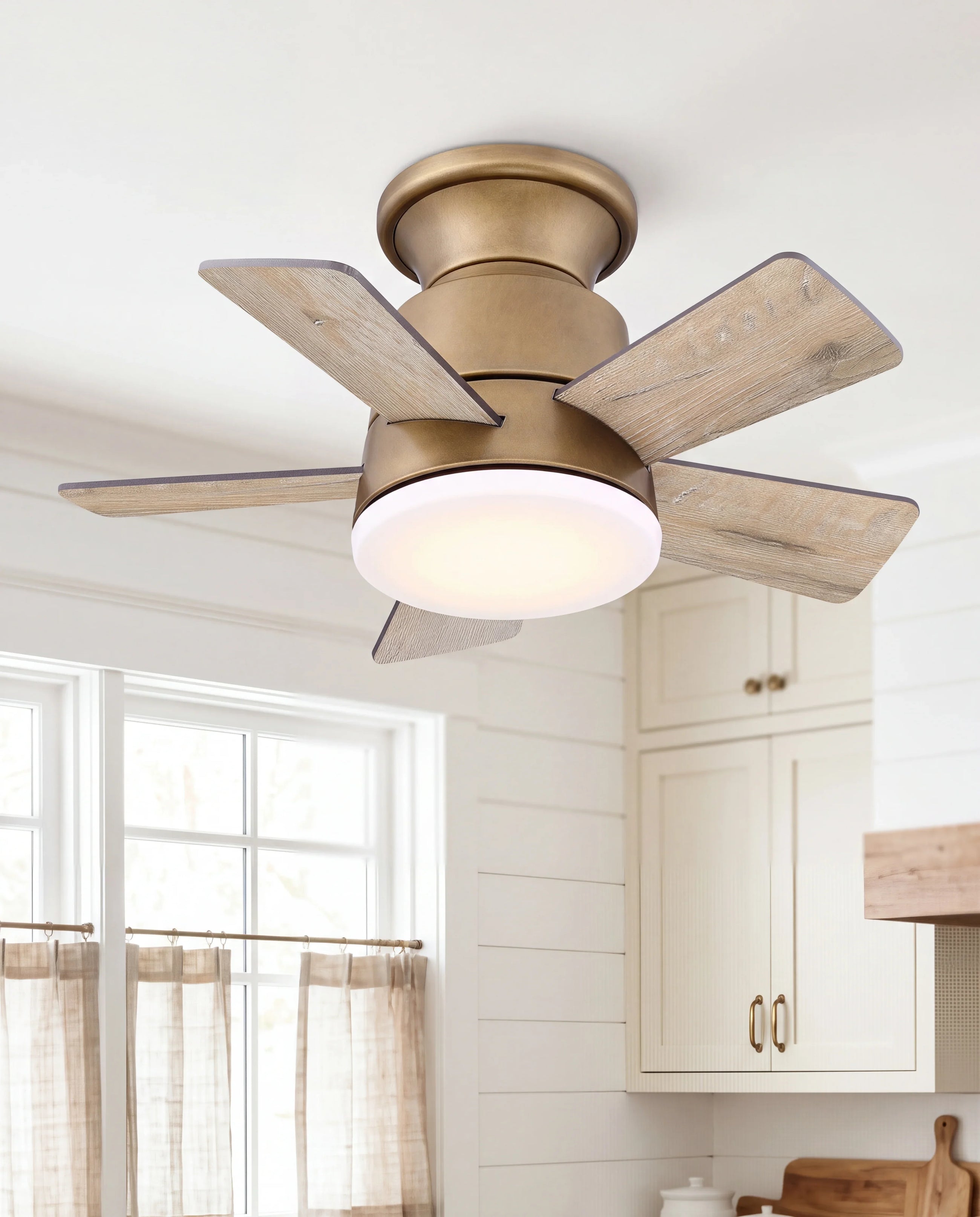 Farmhouse Golden Mini Fan 24"