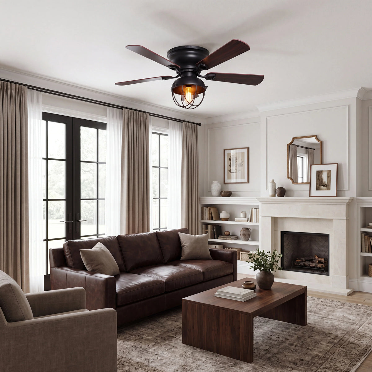 SereneLux Ceiling Fan with Light 42"
