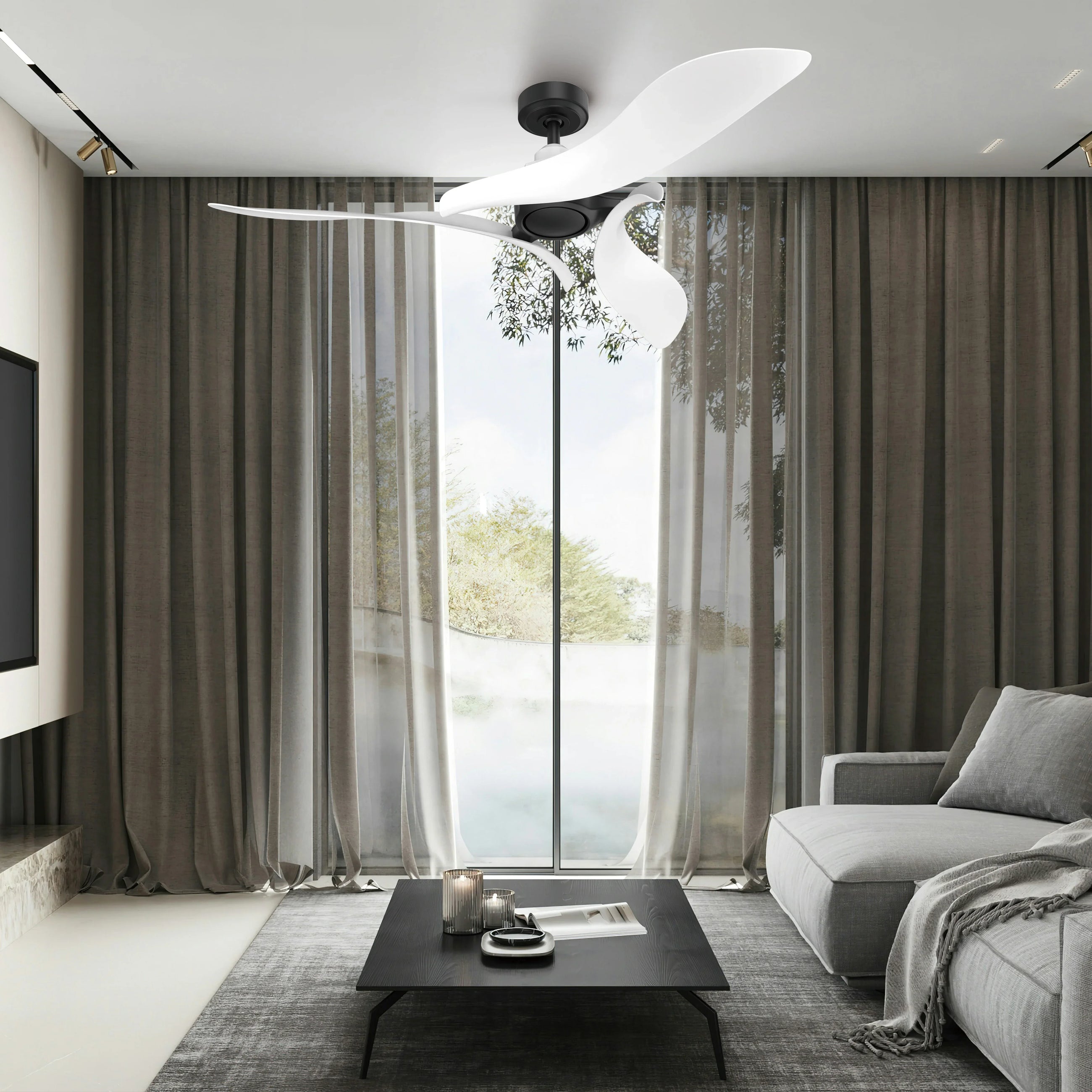 Rex Black Ceiling Fan 54" - Perimost
