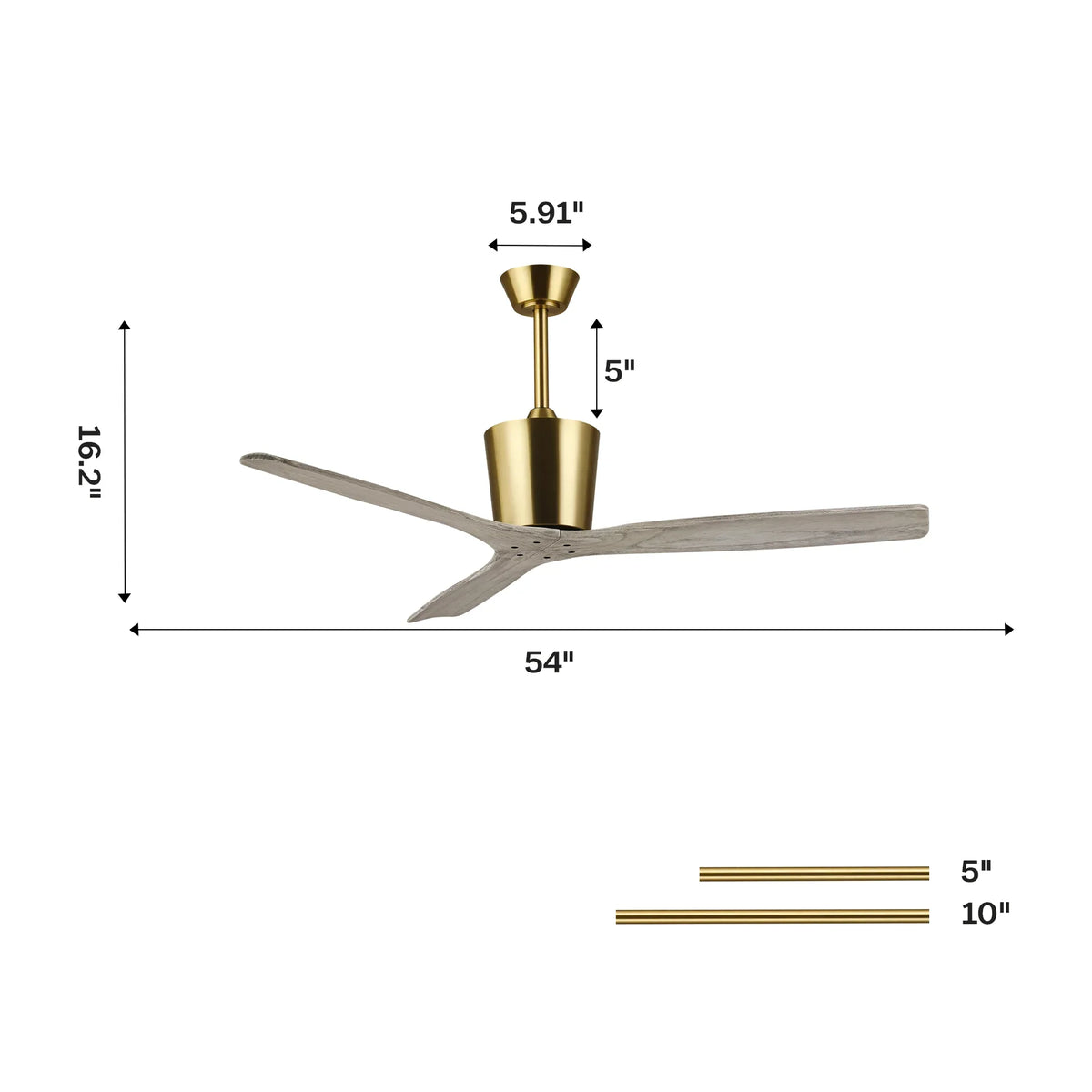 Dylan Gray Ceiling Fan 54" - Perimost