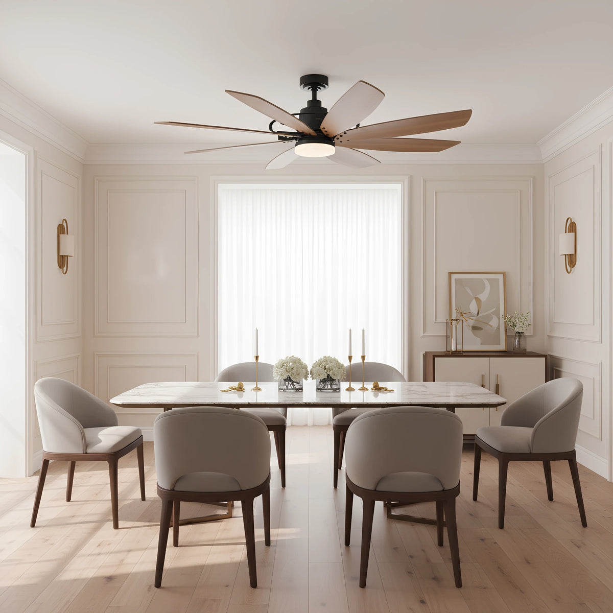 Antone Ceiling Fan with Light 60" - Perimost