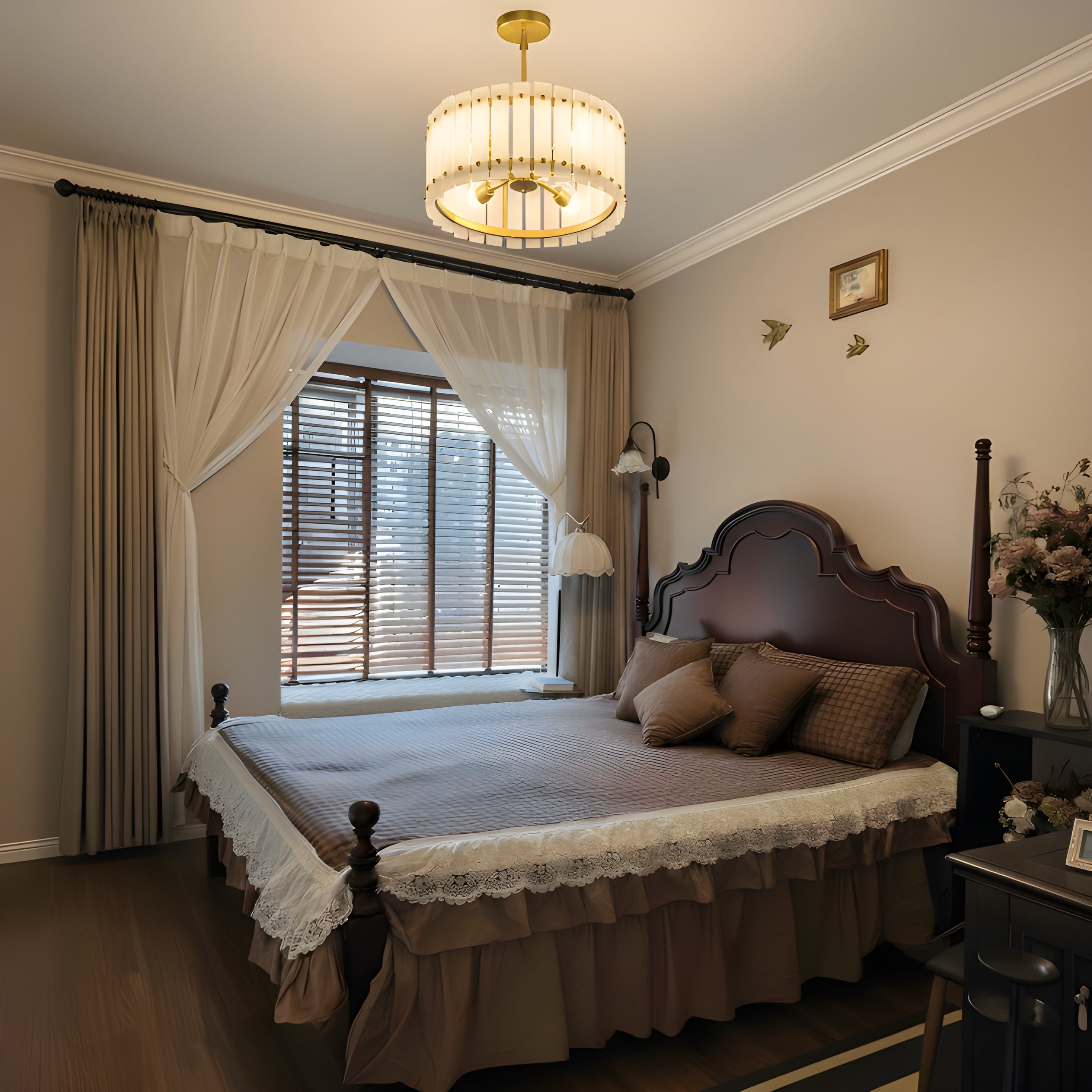 Adele Drum Semi-Flush Mount