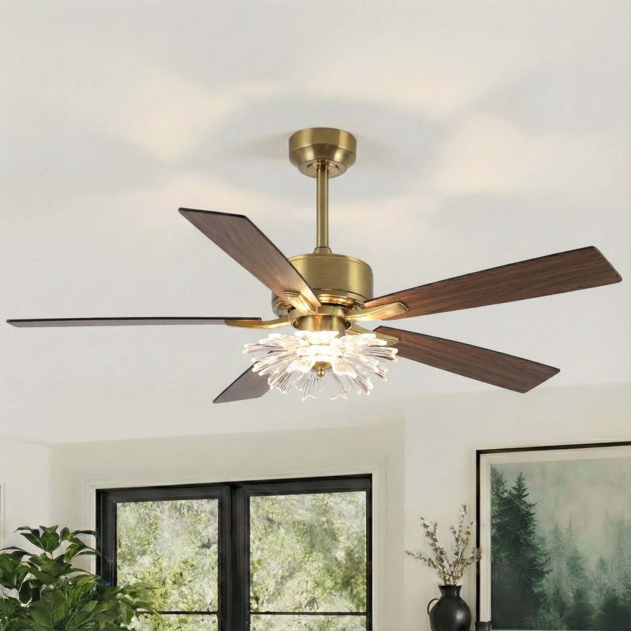 Rorio Ceiling Fan with Light 52"