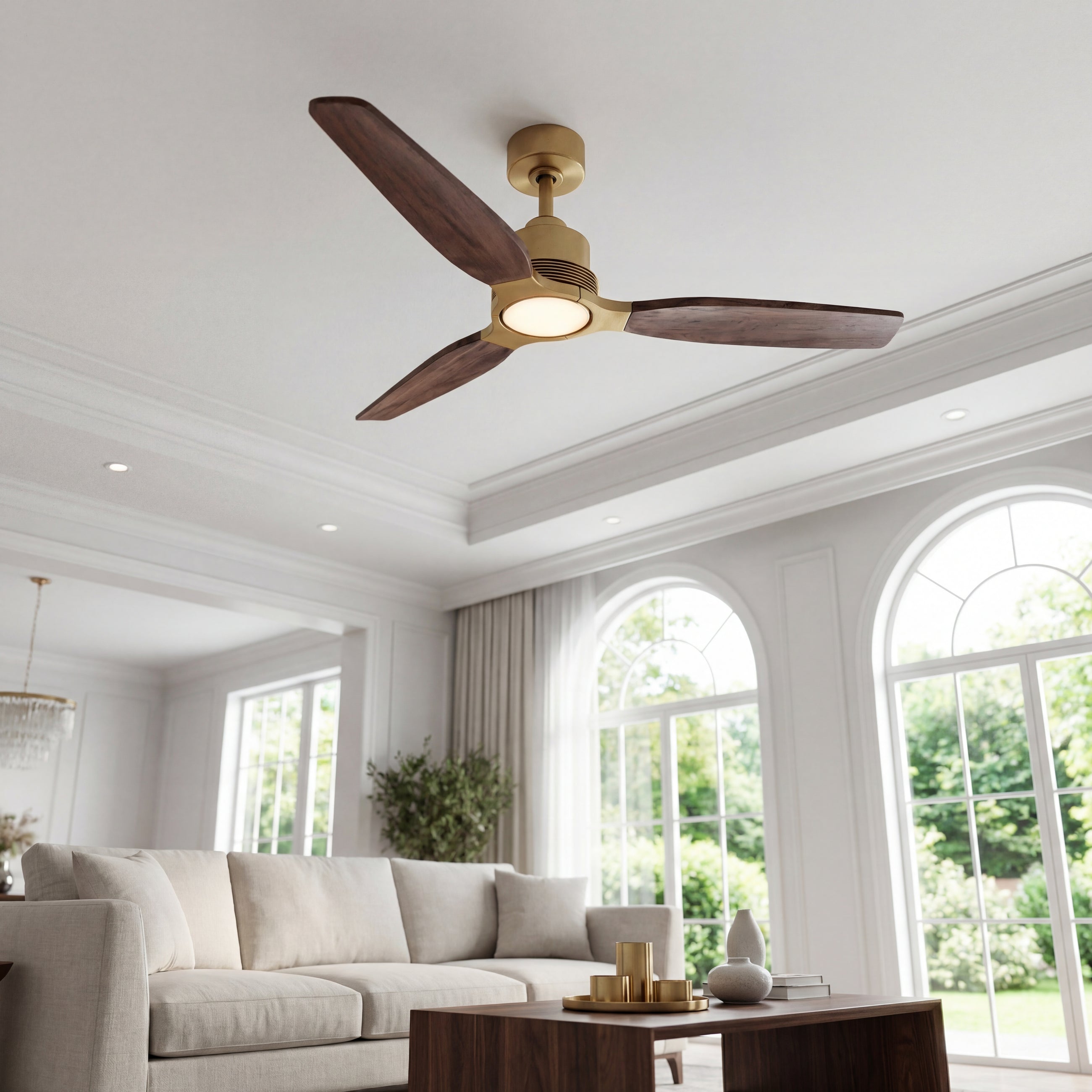 Louise Ceiling Fan 56" · Solid Wood Blades
