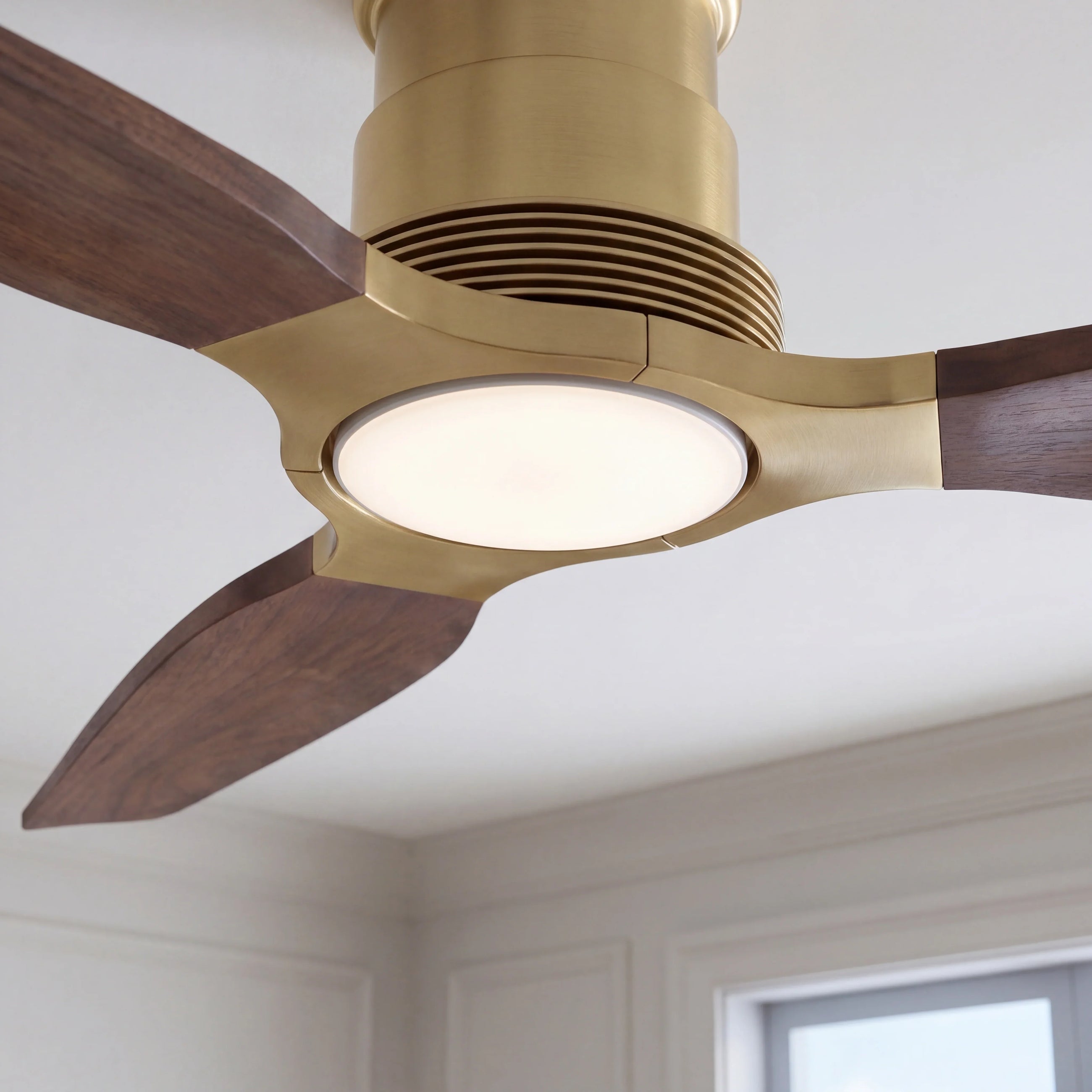 Louise Flush Ceiling Fan 56" · Solid Wood Blades