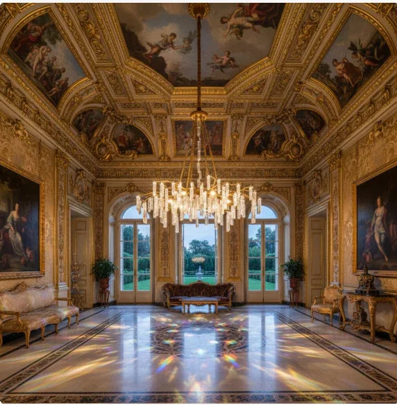 crystal chandelier in luxury house