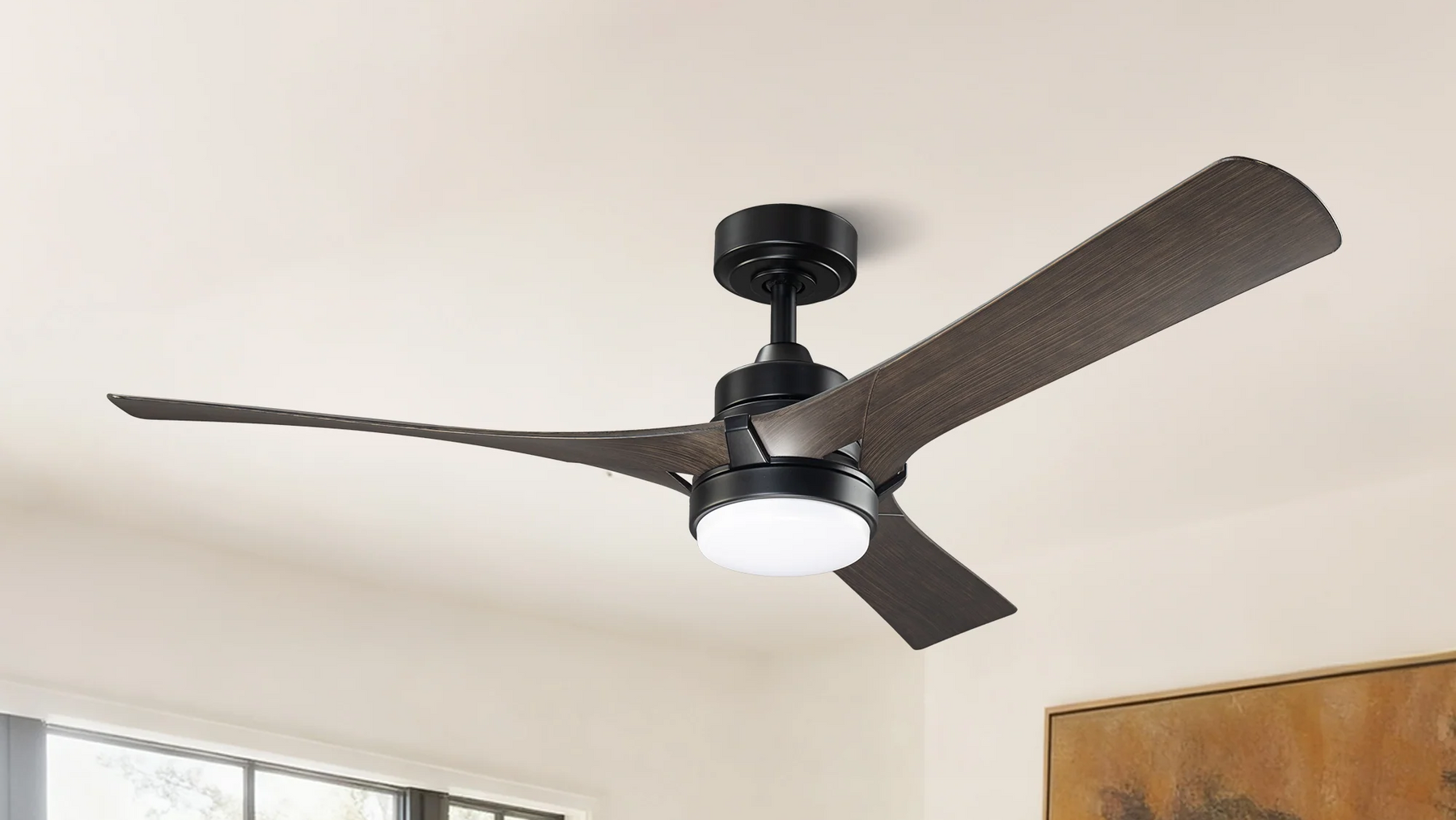 Black Large Ceiling Fans for Vaulted & Sloped Ceilings: Mounts, Pitch, and Balance - Perimost