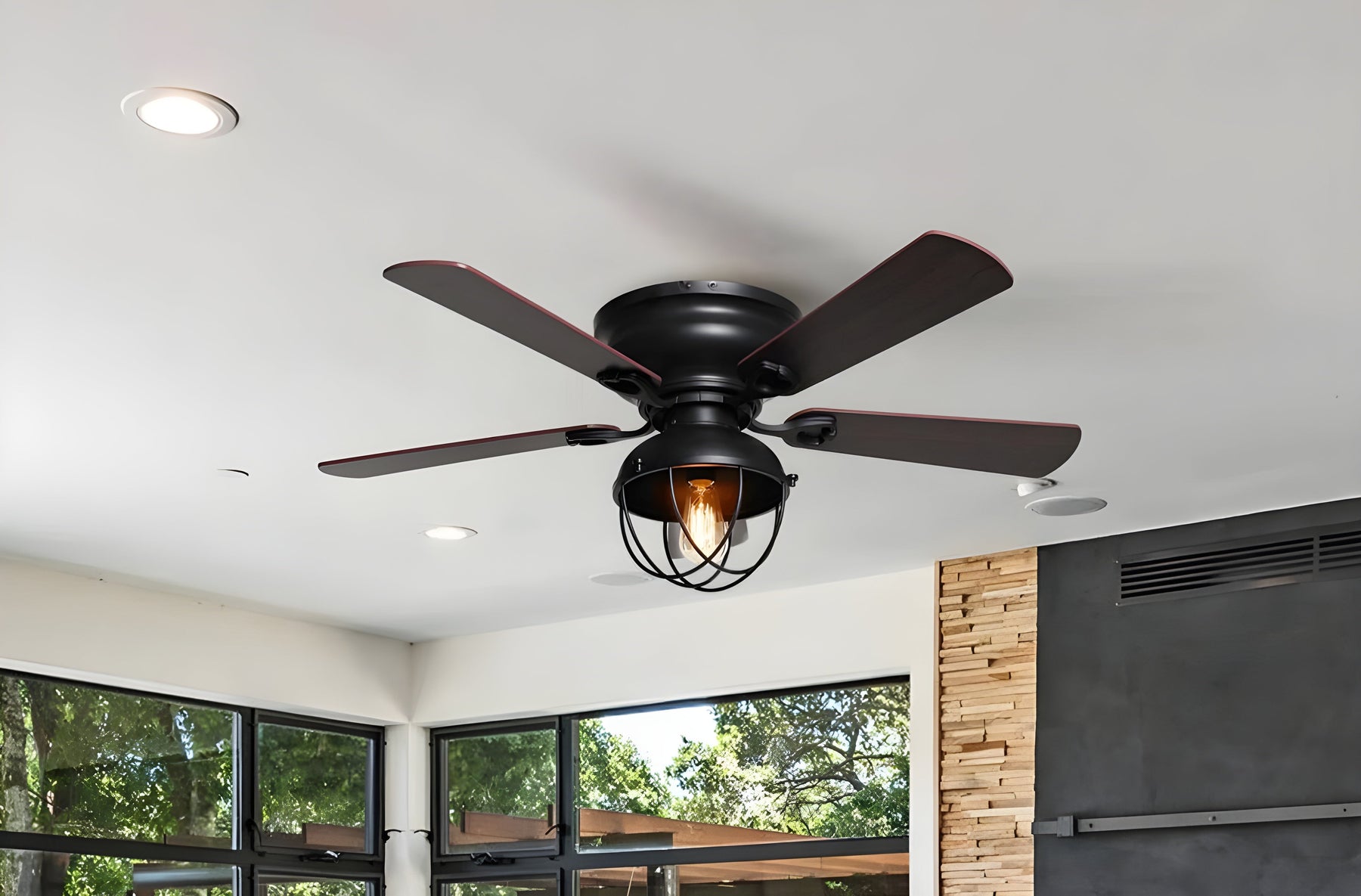Flush Mount Ceiling Fans vs Fandeliers: Which Is Better for Low Ceilings? - Perimost