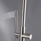 Curved Freestanding Outdoor Shower - Brushed