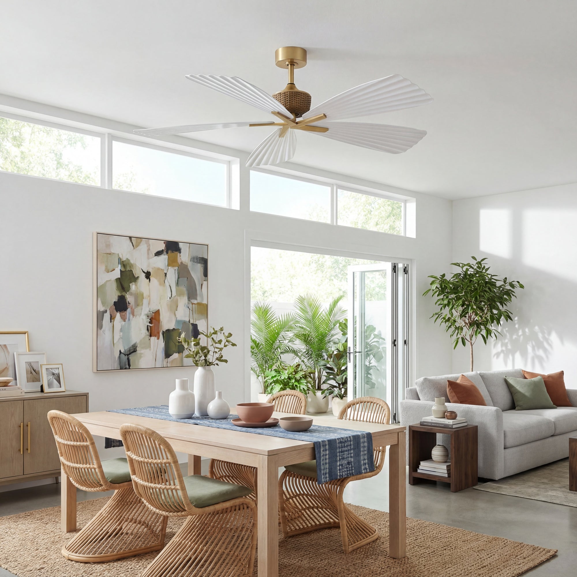 Palma White Ceiling Fan 56“