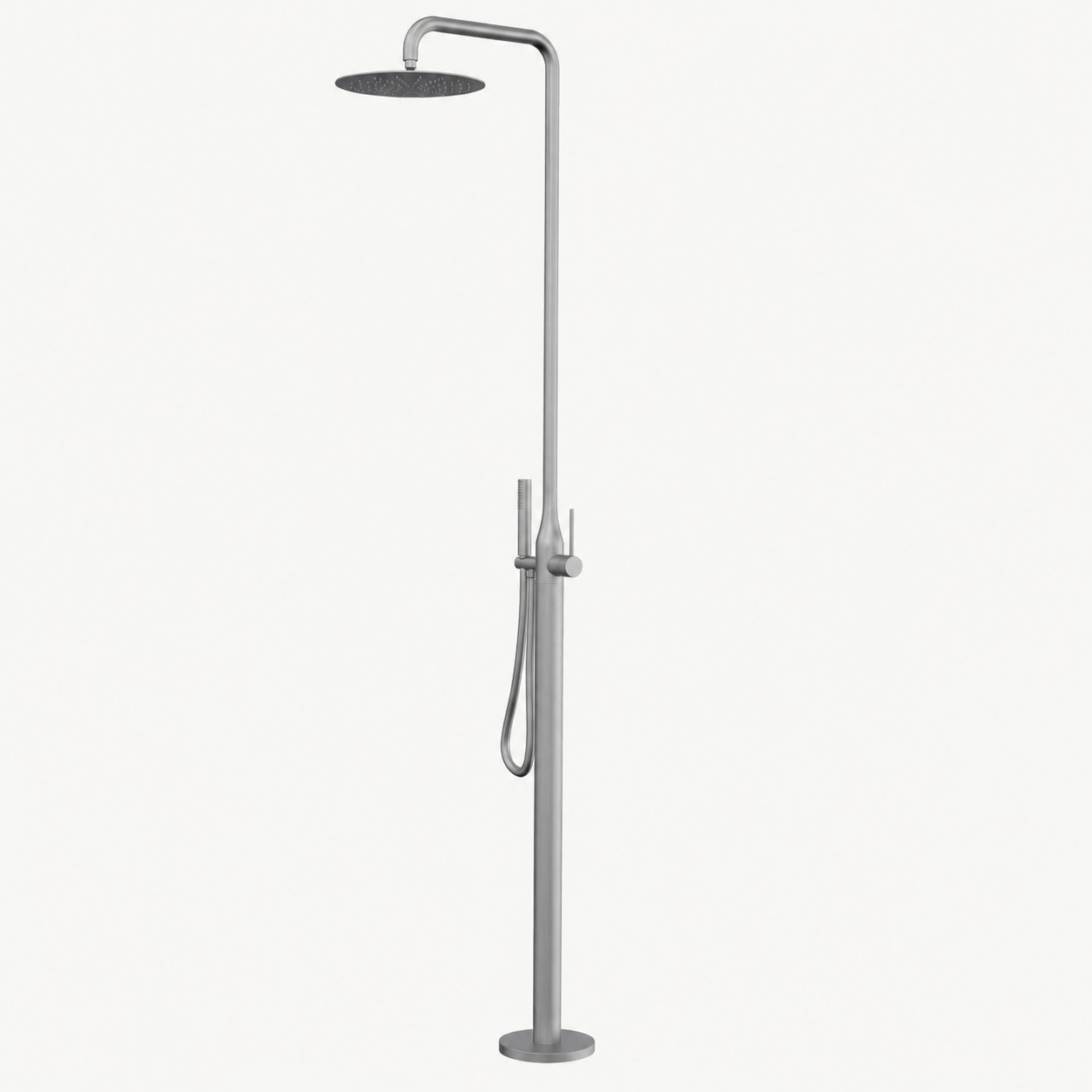 Cora Outdoor Shower · Brushed Silver