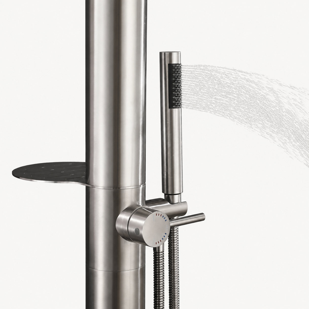 Noelle Outdoor Shower · Brushed Silver