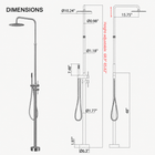 Elara Outdoor Shower · Brushed Silver