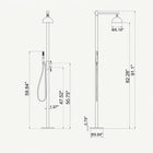 Amara Outdoor Shower · Brushed Silver