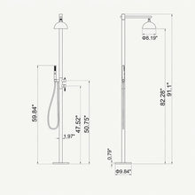 Amara Outdoor Shower · Brushed Silver