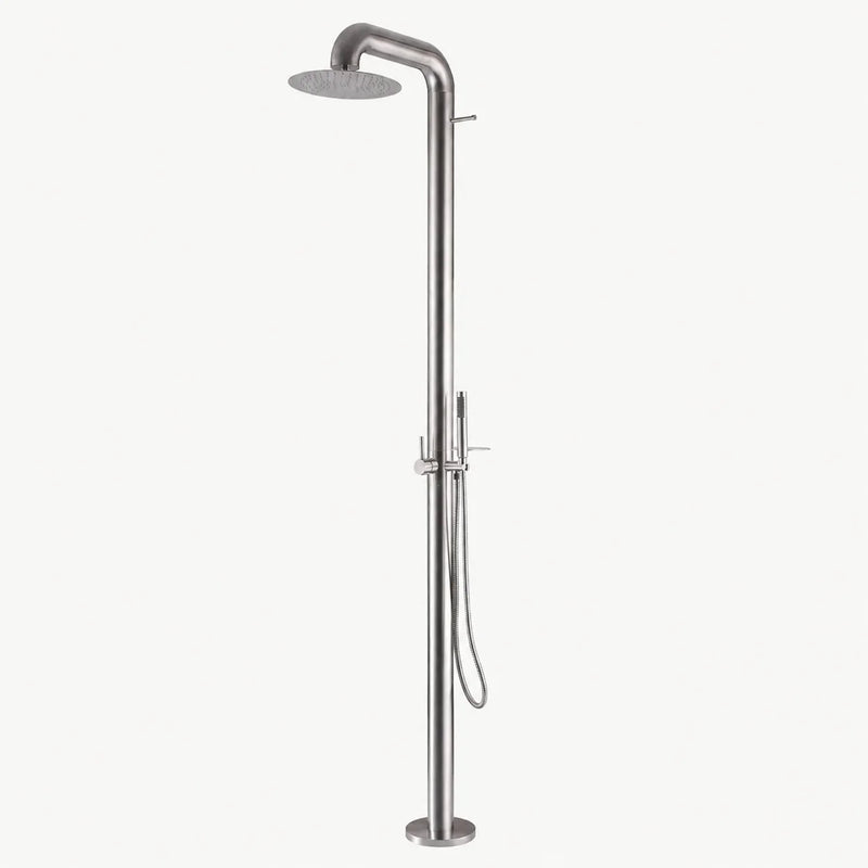 Arden Outdoor Shower · Brushed Silver