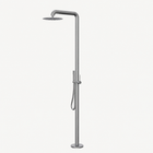 Theo Outdoor Shower · Brushed Silver