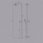Curved Freestanding Outdoor Shower - Matte Black