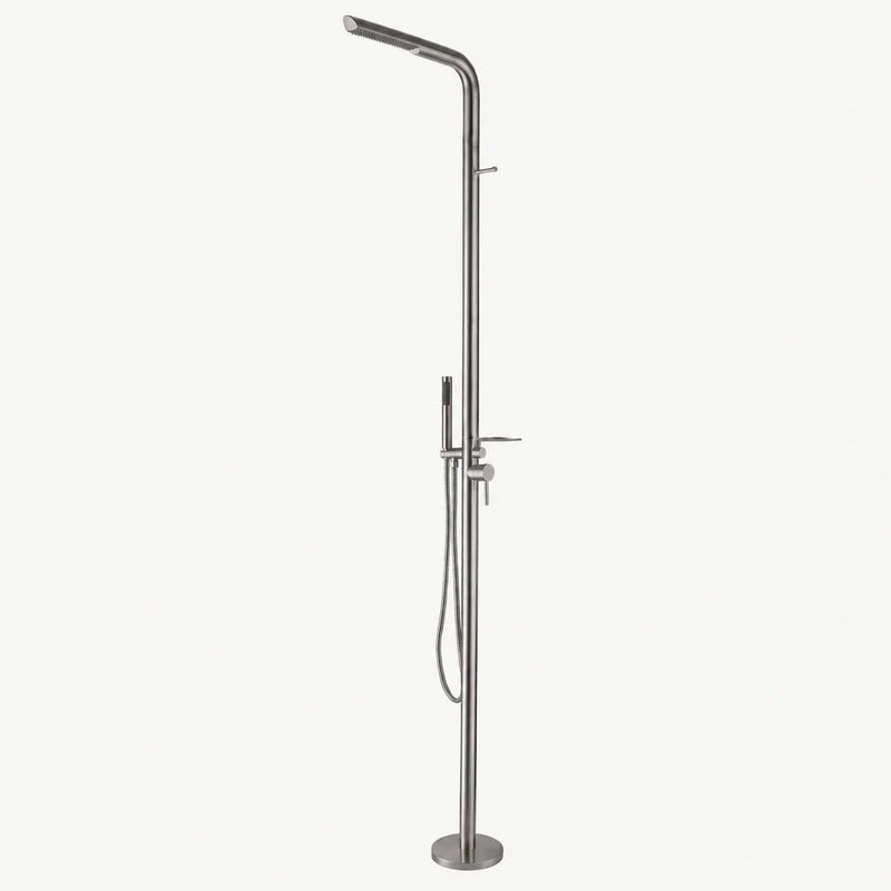 Avery Outdoor Shower · Brushed Silver