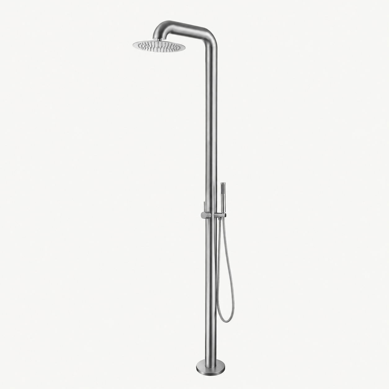 Ayla Outdoor Shower · Brushed Silver