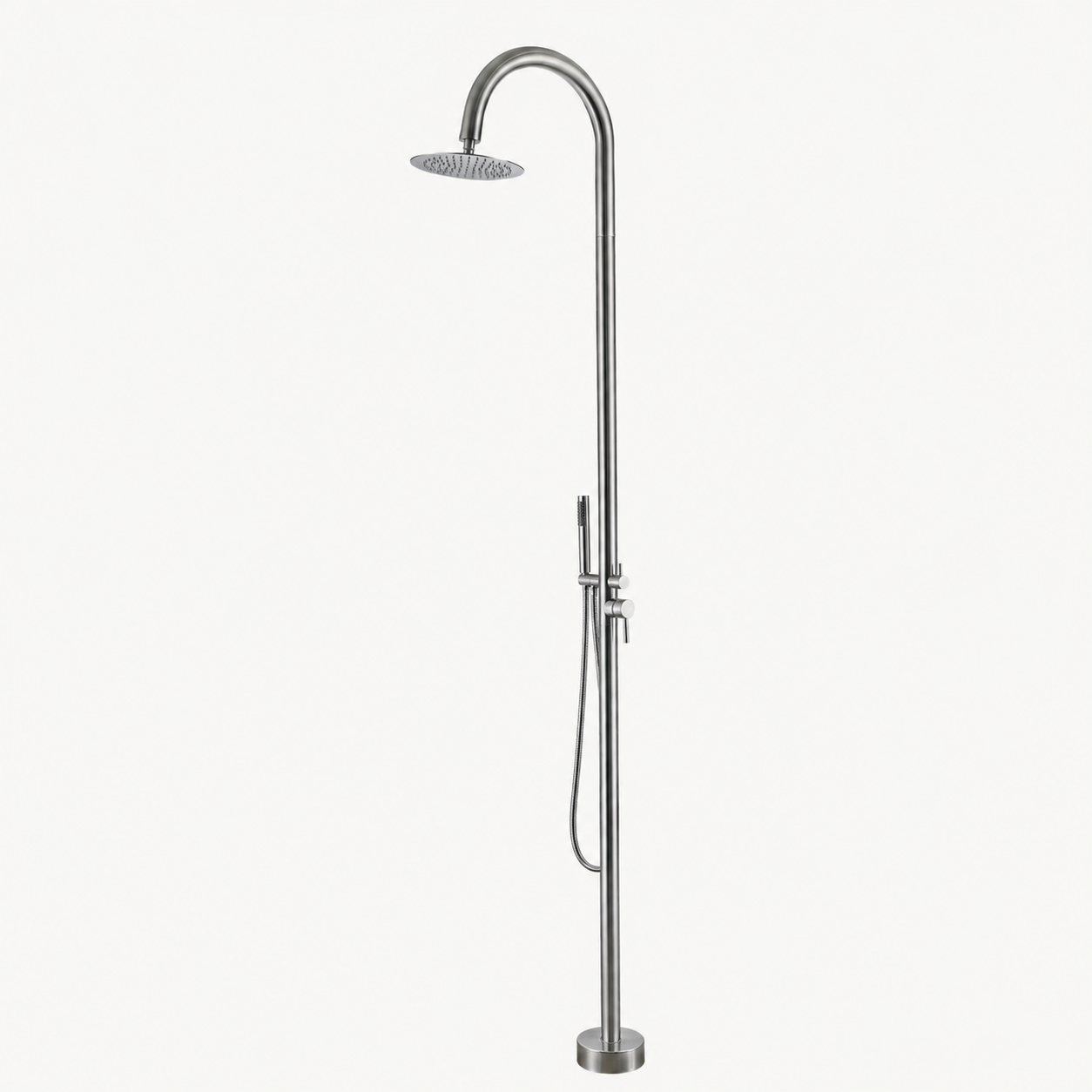Iris Outdoor Shower · Brushed Silver