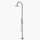 Iris Outdoor Shower · Brushed Silver