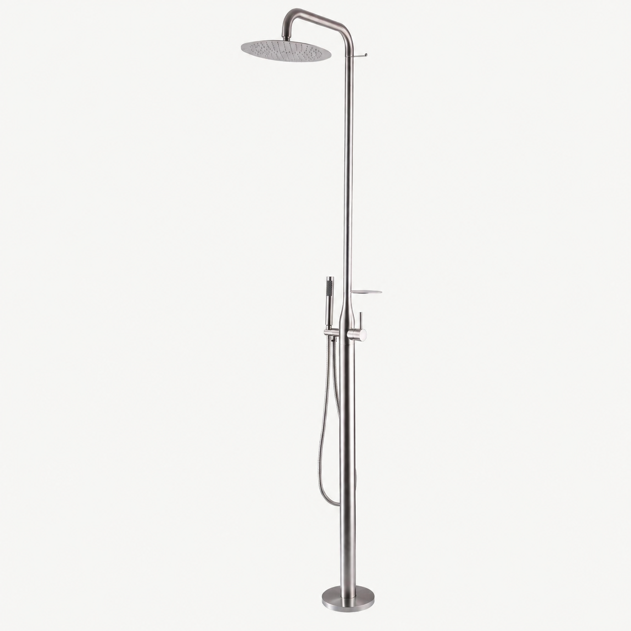 Rowan Outdoor Shower · Brushed Silver