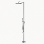 Atlas Outdoor Shower · Brushed Silver