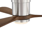 Mayna Flush Ceiling Fan 52" · Light Walnut Solid Wood Blades