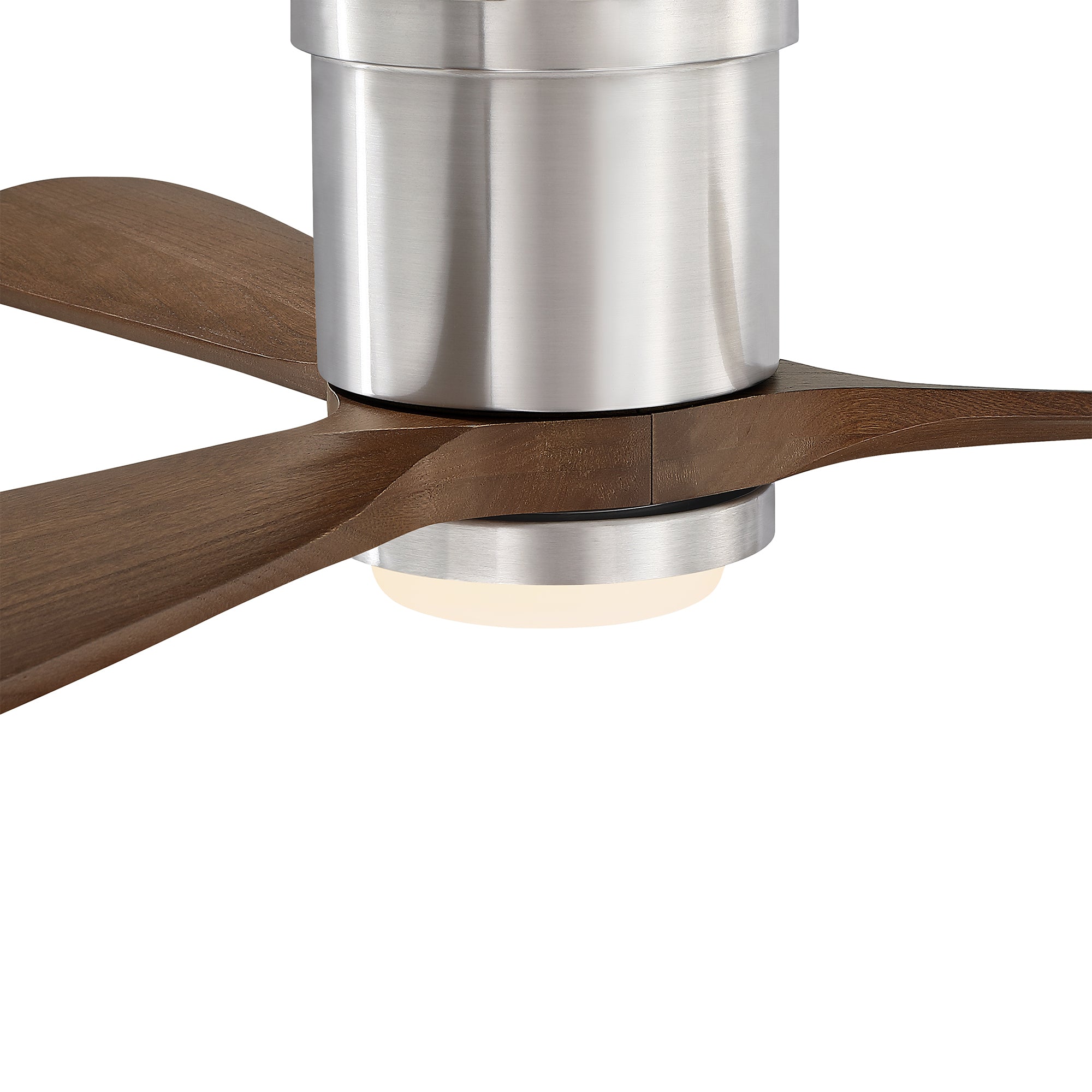 Mayna Flush Ceiling Fan 52" · Light Walnut Solid Wood Blades