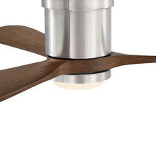 Mayna Flush Ceiling Fan 52" · Light Walnut Solid Wood Blades