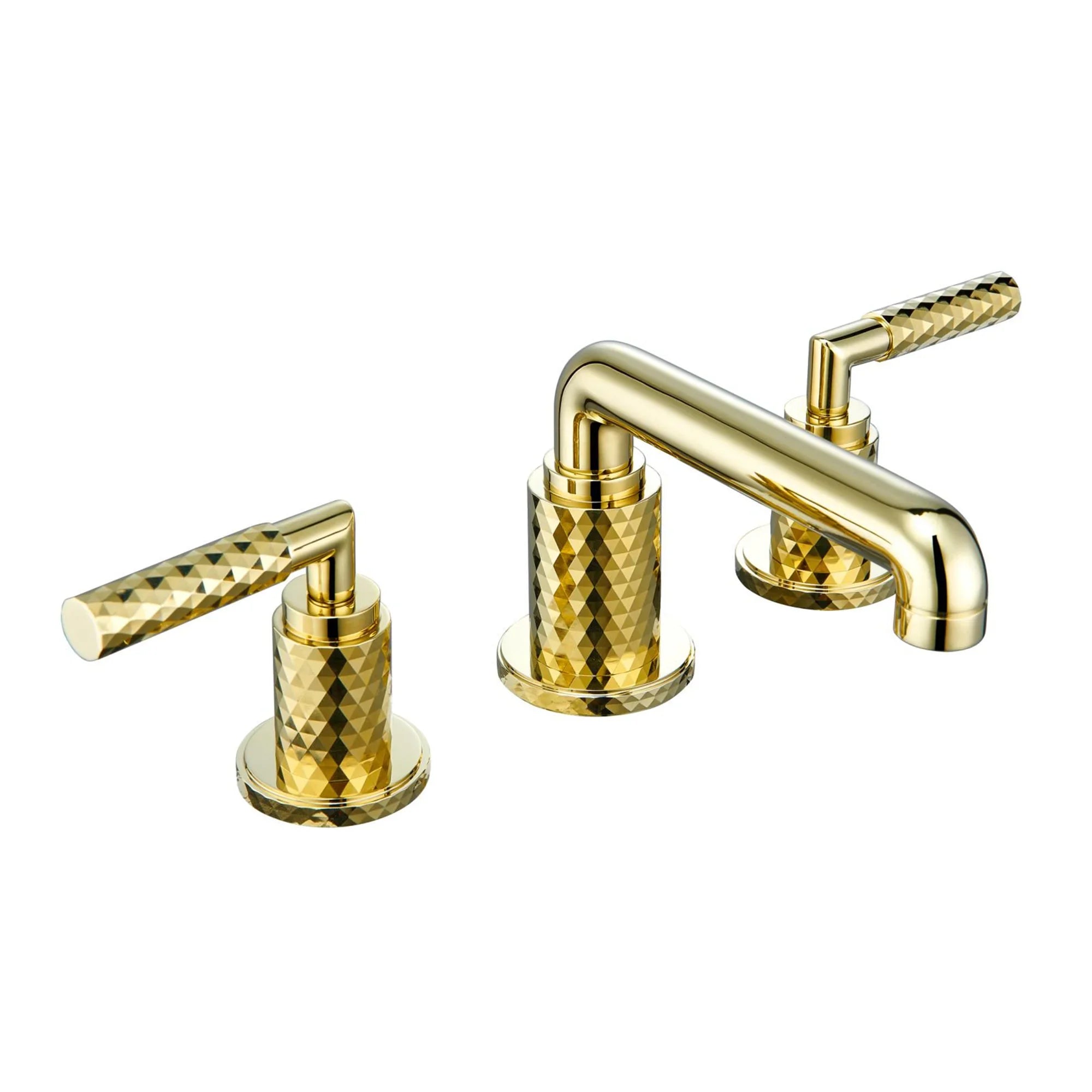 Linea Lever Handle Widespread Bathroom Faucet – PVD Zirconium Gold