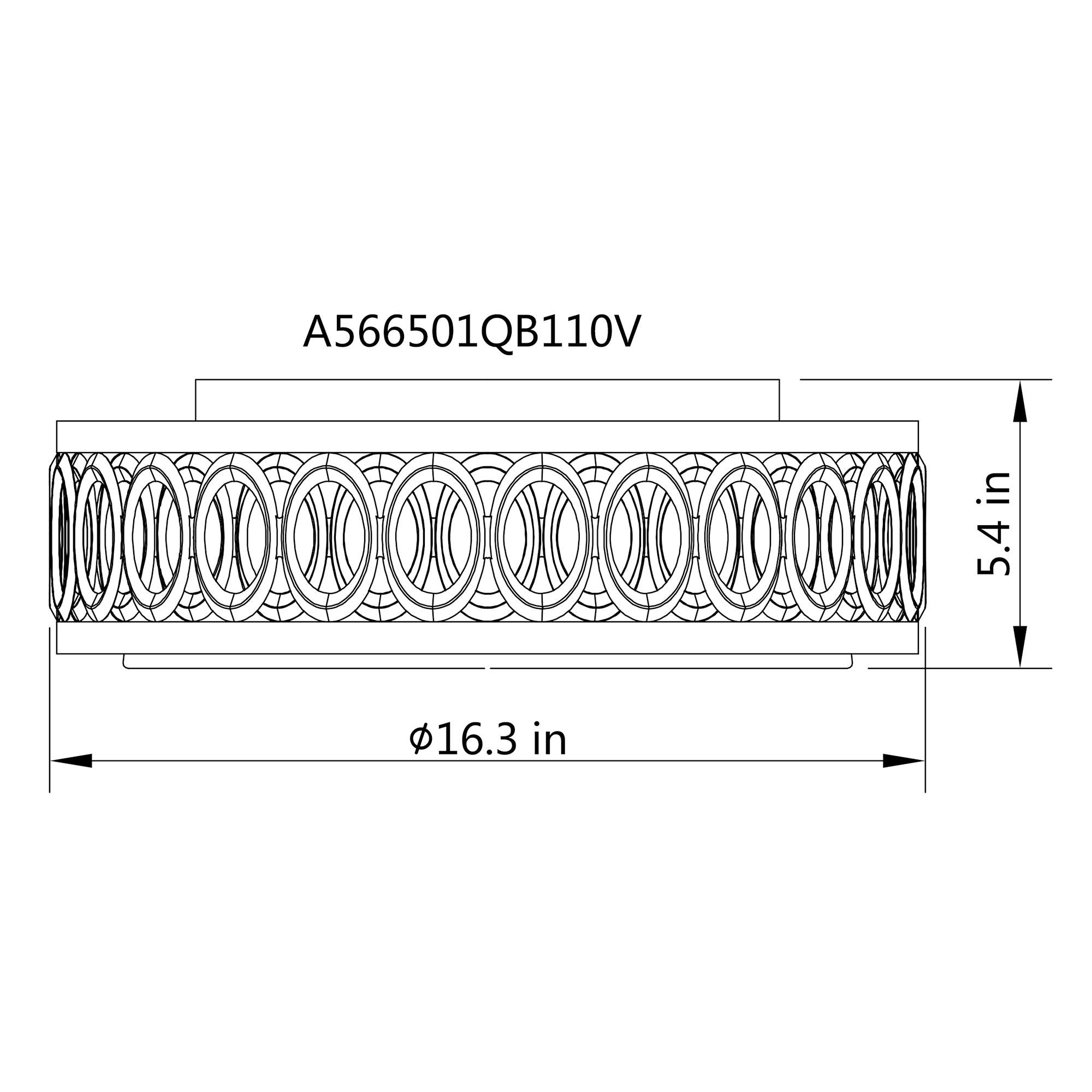 16" Modern Brown LED Flush Mount Lighting - ParrotUncle