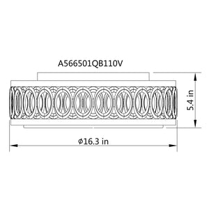 16" Modern Brown LED Flush Mount Lighting - ParrotUncle