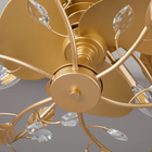 24 Inch Alexia Golden Crystal Ornament Fandelier with Remote Control - Perimost