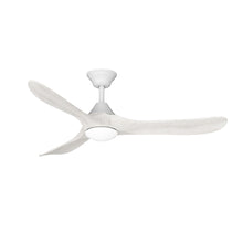 Sylvie 48" Solid Wood Ceiling Fan with Light · Whitewashed & Matte White
