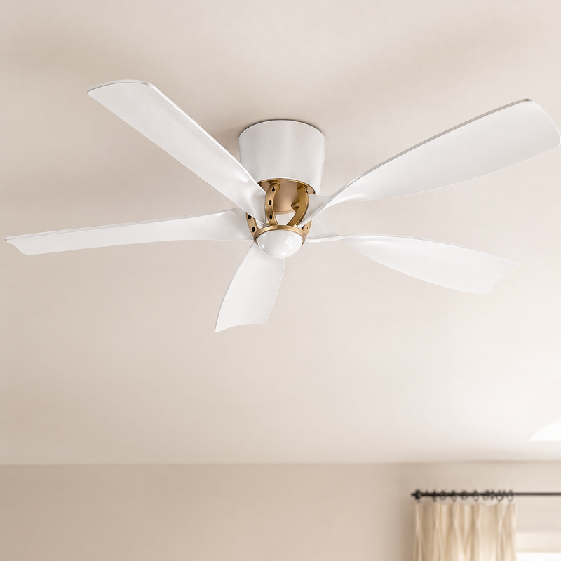 Aurelin Flush Ceiling Fan with Light 52"
