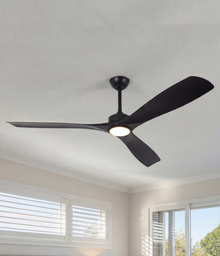 Alexi Black Ceiling Fan with Light 60"