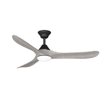 Sylvie 48" Solid Wood Ceiling Fan with Light · Weathered Gray & Matte Black