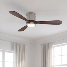 Mayna Flush Ceiling Fan 52" · Dark Walnut Solid Wood Blades