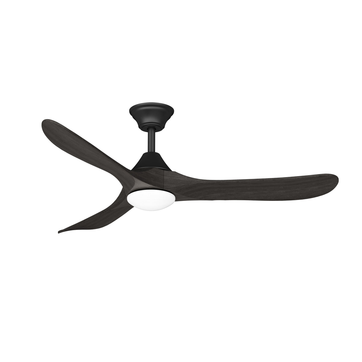 Sylvie 48" Solid Wood Ceiling Fan with Light · Charcoal & Matte Black