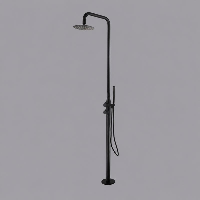 Coast Freestanding Outdoor Shower -Matte Black