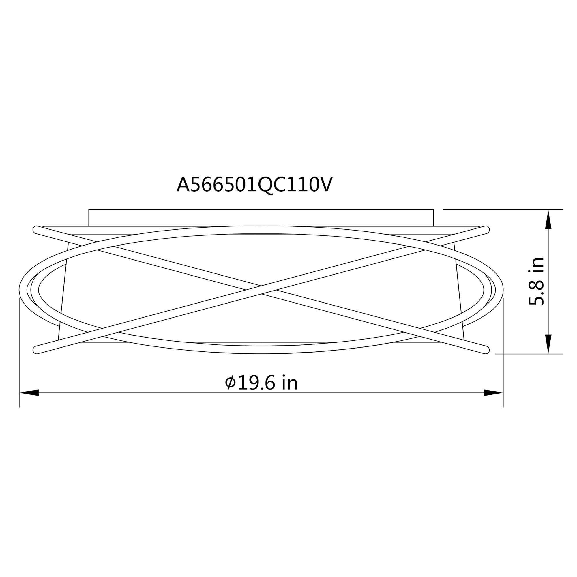 20" Modern Brown LED Flush Mount Ceiling Light - ParrotUncle