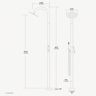 Iris Outdoor Shower · Brushed Silver